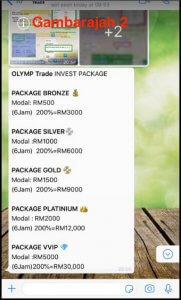 scammer Olymp Trade melalui whatsapp